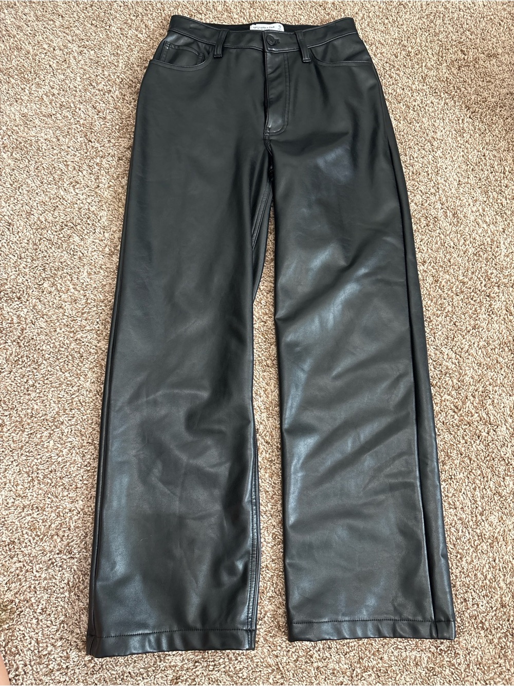 abercrombie & fitch curve love 90s relaxed leather pants
